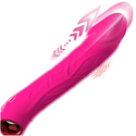 Thrusting Vibrating Dildo, 2 in 1 Female G Spot Vibrator, Soft Silicone Realistic Anal Dildos Adult Women Sex Toys with 10 Vibrating 3 Thrust Modes, LITLLS Thrusting Sex Toy Machine for Women Pleasure