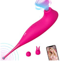 2 in 1 Clit Sucker High Frequency Clitoris G Spot Bullet Wand Vibrator, Suction Vibrator, Women Couples Adult Sex Toys, APP Remote Control Sucking Vibrator, Female Powerful Clitoral Nipple Stimulator