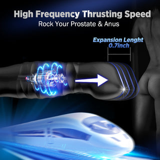 Thrusting Anal Vibrator Prostate Massager,FEREWA Dual Motors Anal Plug Toy with Remote Control G spot Vibrator Stimulator with 7 Thrusting & Vibration Modes,Male Anal Sex Toys for Women Men Couples