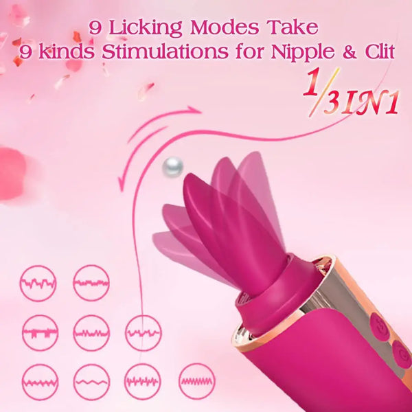 Clitoral Licking Sucking Toy G spot Vibrator, Healexcer Tongue Oral Vibrating Adult Sex Toys for Women Pleasure with a Suction Cup, Dildo Vibrator Stimulator, Personal Massager Sex Games