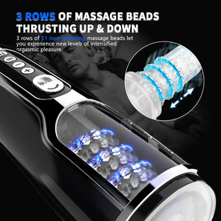 Automatic Male Masturbator with Massage Beads Thrusting Up